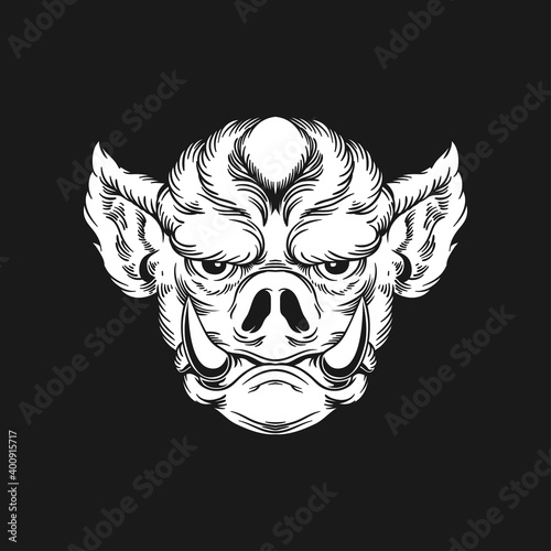 pig hand drawing vector illustration