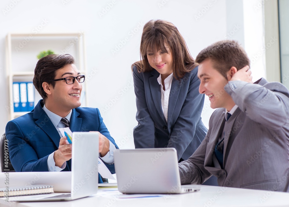 Business meeting with employees in the office Business meeting with employees in the office