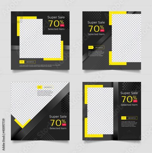 Men's fashion social media post template