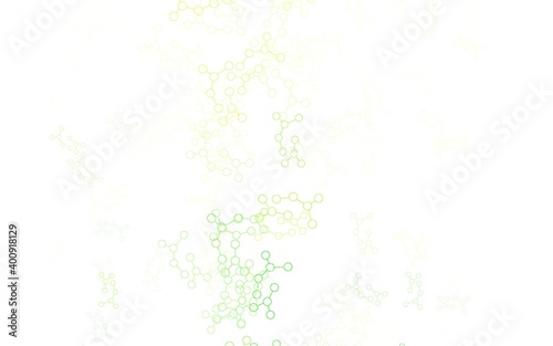 Light Green, Yellow vector template with artificial intelligence structure.