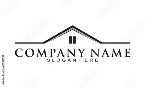 Roof house for real estate illustration vector logo