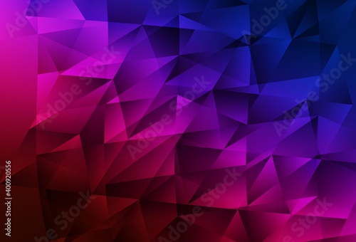 Dark Blue, Red vector pattern with polygonal style.