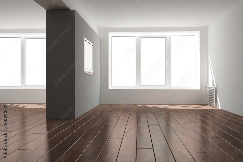 Obraz premium Modern interior design. 3D illustration