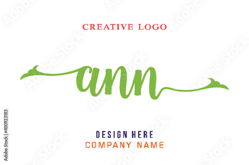 AN Nlettering logo is simple, easy to understand and authoritative photo