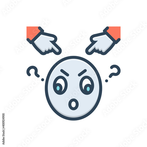 Color illustration icon for impose 