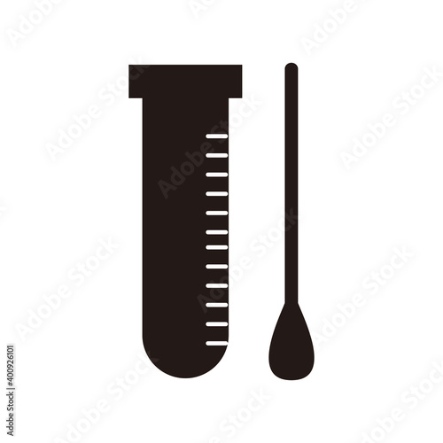 Swab Test Icon. Medical Check Symbol 