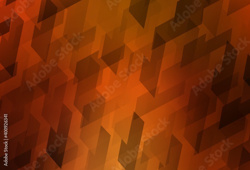 Dark Orange vector template with rhombus.