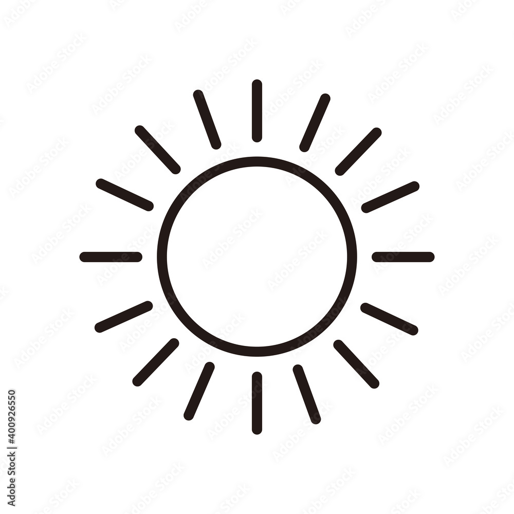 Sun icon vector illustration sign Sun icon vector illustration sign