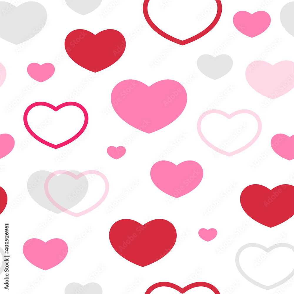 Seamless pattern with valentine theme