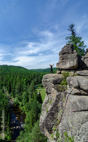 rock in the forest