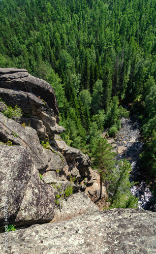 rock in the forest