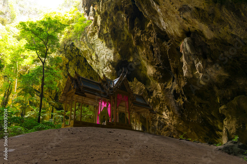 Kuhakaruhat pavilion in the Phraya Nakhon Cave at Prachuap Khiri Khan, Thailand. photo