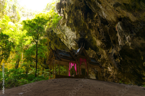 Kuhakaruhat pavilion in the Phraya Nakhon Cave at Prachuap Khiri Khan, Thailand. photo
