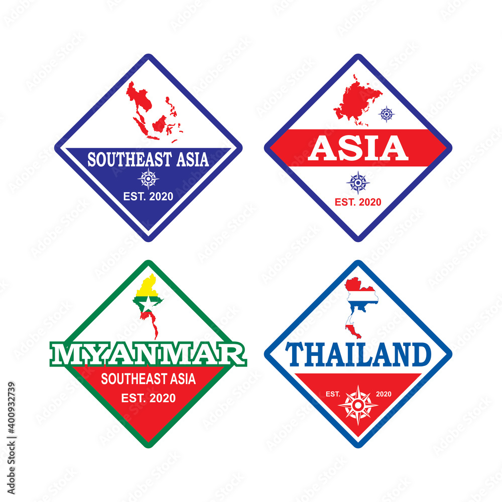 Southeast Map Vector , Asia Logo Southeast Map Vector , Asia Logo