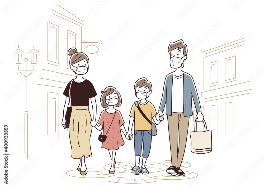 ベクターイラスト素材:家族で買い物、マスク
ベクターイラスト素材:家族で買い物、マスク