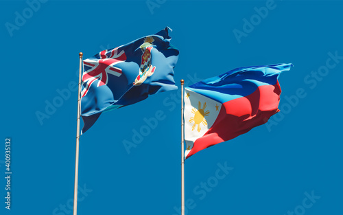 Flags of Philippines and Cayman Islands.