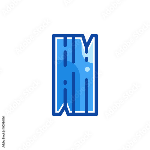 The wood icon in filled line style isolated on white background. EPS 10