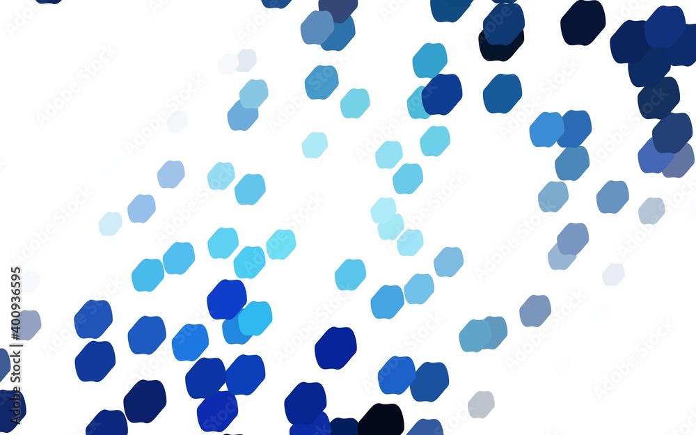 Light BLUE vector banner set of circles, spheres.