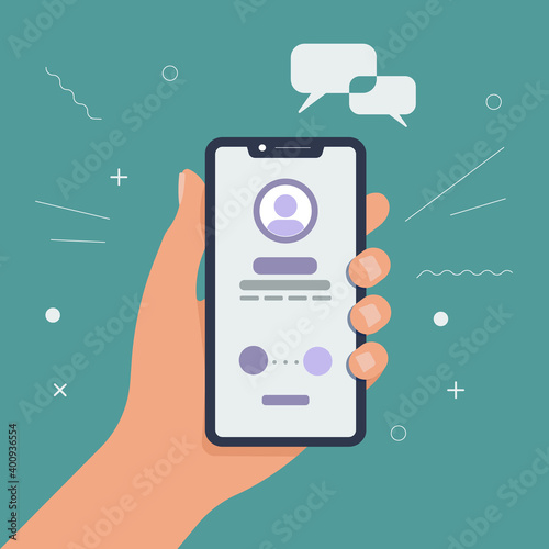 hand holding smartphone