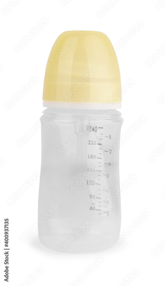Baby bottle with milk with clipping path Baby bottle with milk with clipping path