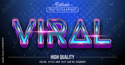Editable text style effect - Colorful Viral text style theme.