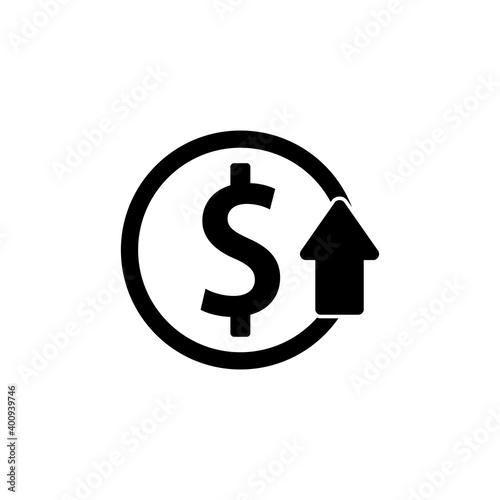 cost reductions icon, decrease icon, increase icon vector symbol