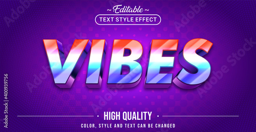 Editable text style effect - Gradient Vibes text style theme.