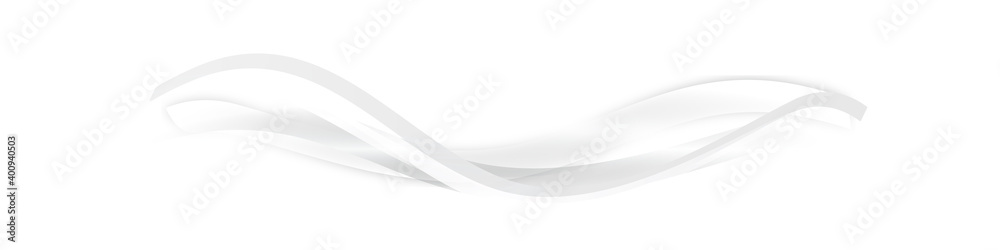 Wellen Band Banner Grau Silber Wellen Band Banner Grau Silber