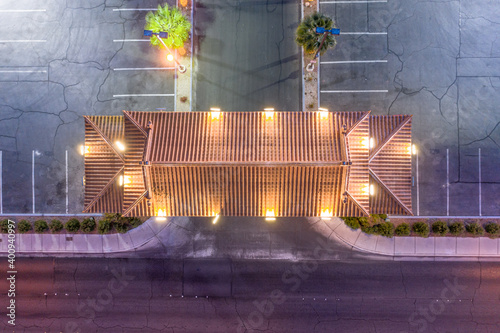 Las Vegas Chinatown Roof from Above