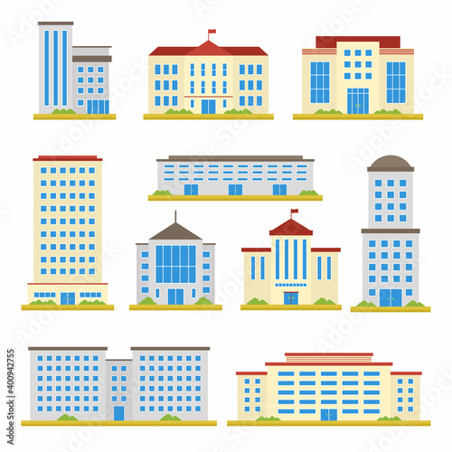 Set of city building vector...