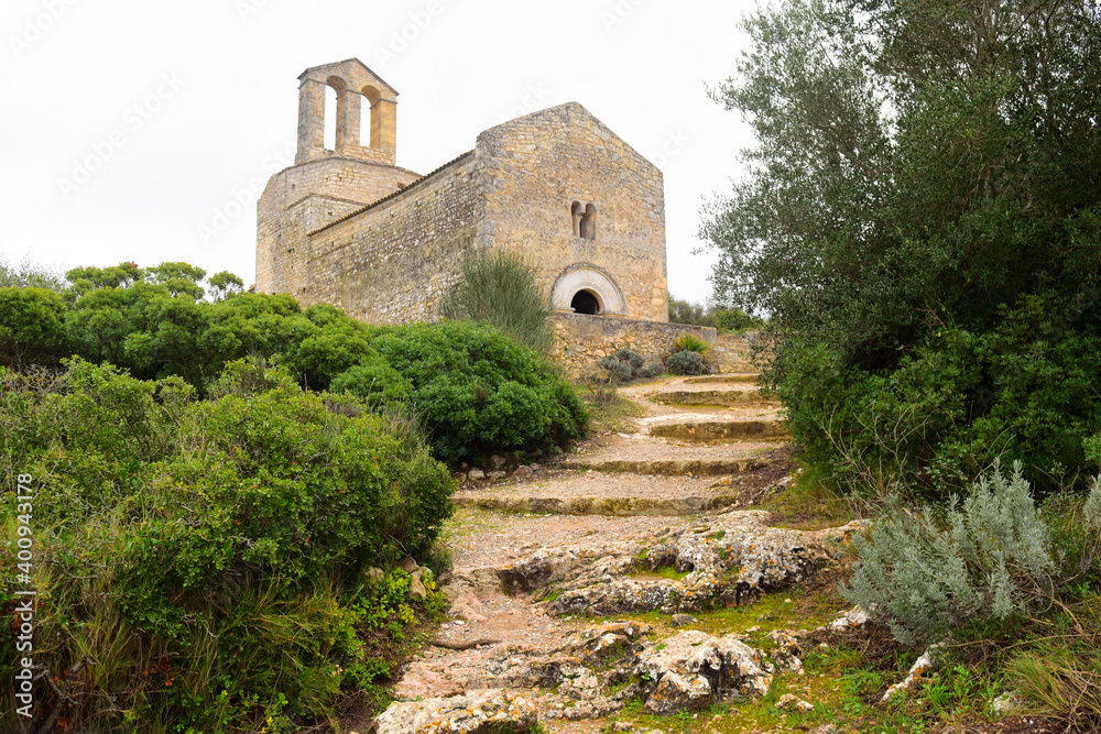 romanesque church of Sant Miquel de Olerdola, Barcelona province, Catalonia, Spain