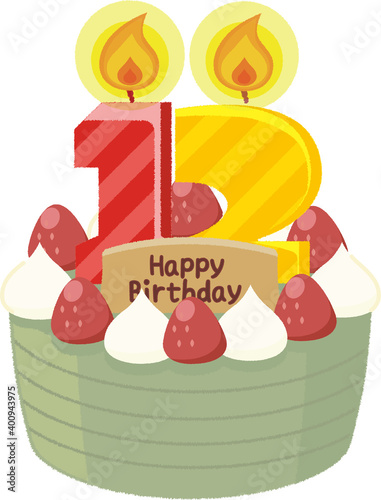 バースデーケーキ, 誕生日ケーキ, バースデー, ハッピーバースデー, 誕生日, ケーキ, ホールケーキ, 生クリーム, クリーム, チョコレート, チョコ, プレート, 食べ物, お菓子, デザート, スイーツ, 洋菓子, プレゼント, イベント, お祝い, 記念日, おやつ, 甘い, かわいい, ギフト, 贈り物, イラスト, フルーツ, 苺, 行事, 年中行事, おいしい, 果物, 赤色, 