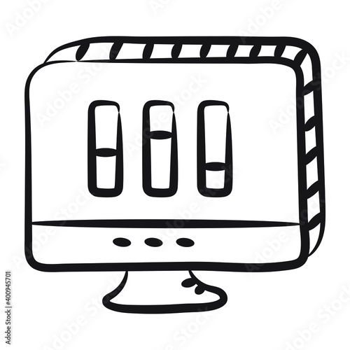 
A trendy doodle icon of system controller
