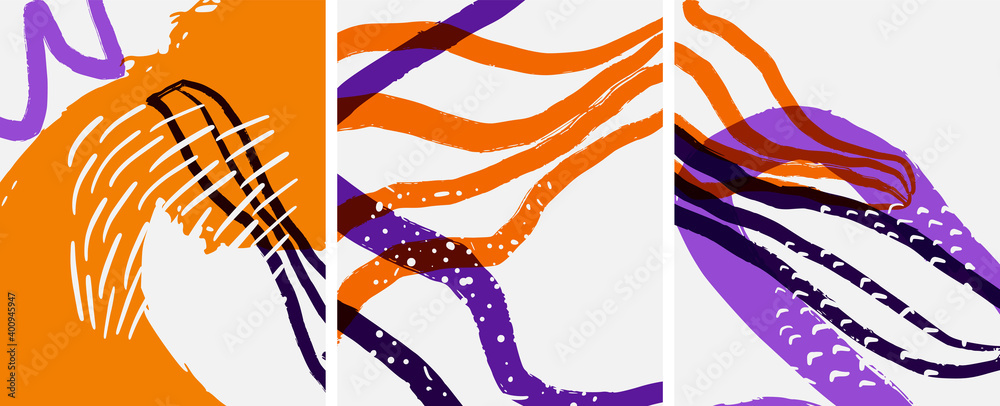 Plakat Social media abstract backgrounds. Abstract hand drawn doodles. Vector illustration for covers, banners, flyers