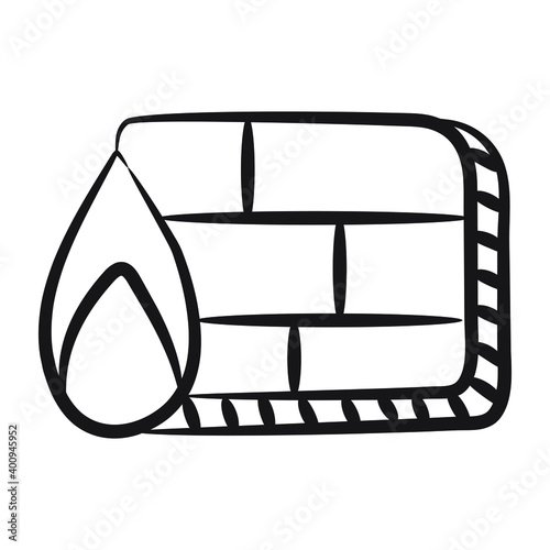 
Firewall icon in doodle vector design.

