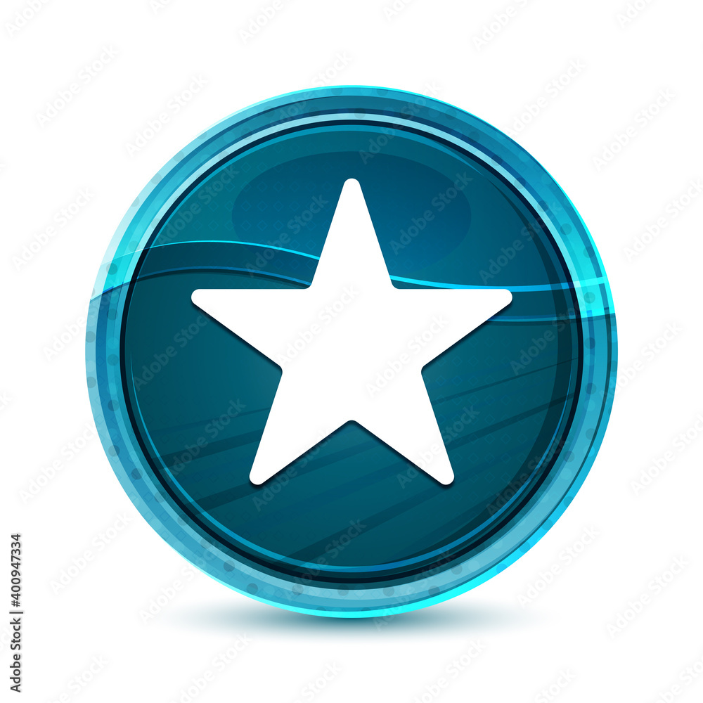 Star icon elegant glass blue round button vector design illustration Star icon elegant glass blue round button vector design illustration