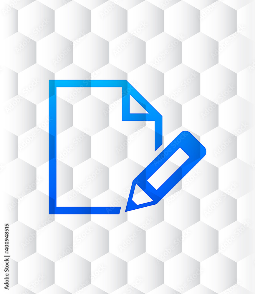 Edit document icon hexagon seamless pattern abstract white background Edit document icon hexagon seamless pattern abstract white background