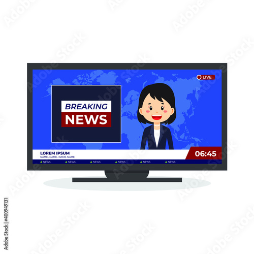 Stock Vector News TV Concept