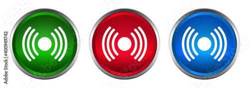 Network signal icon supreme round button set design illustration