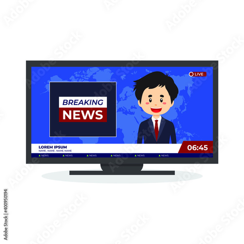 Stock Vector News TV Concept