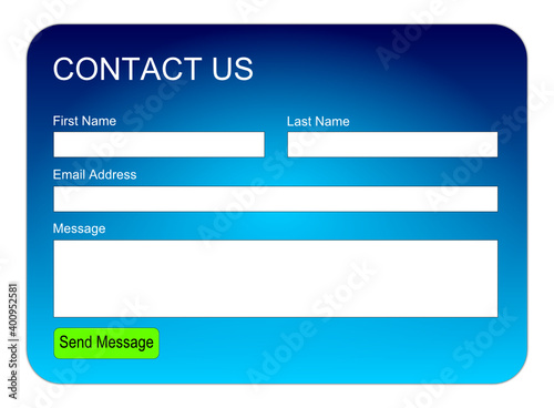 Contact us form or Feedback form - illustration