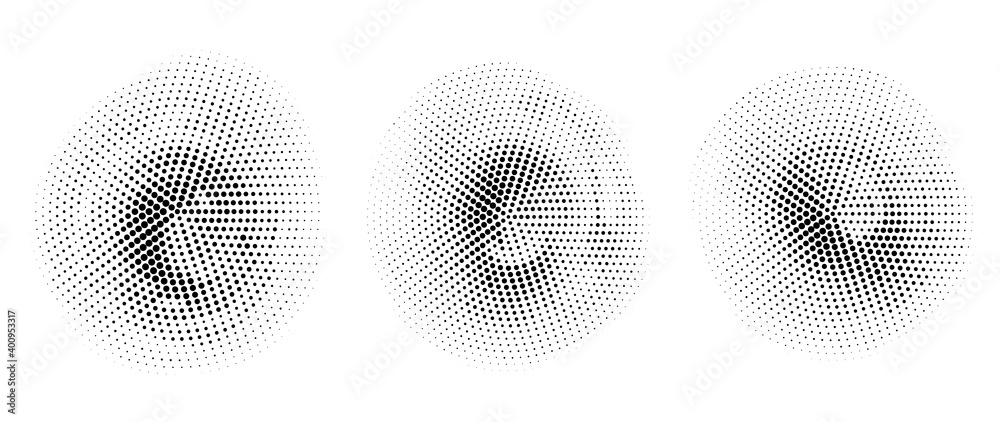 Halftone vector. Monochrome Abstract dot, Gradient halftone dots for background pattern and texture.