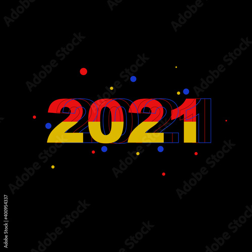Інтернет2021 abstract number concept. New year banner