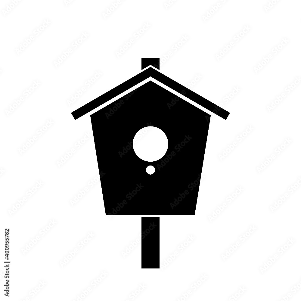 Bird house icon isolated on white background Bird house icon isolated on white background