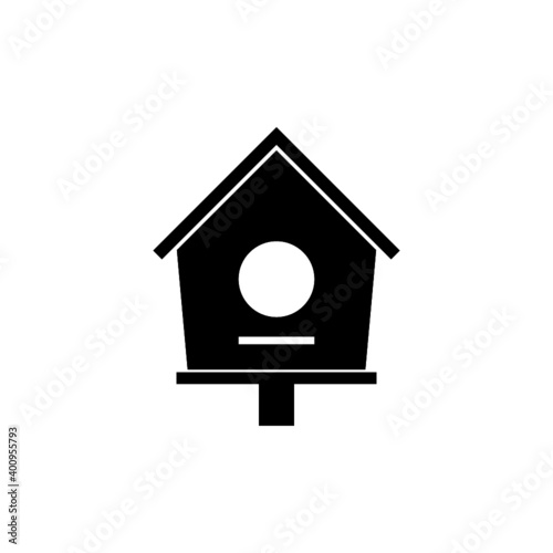 Bird house icon isolated on white background