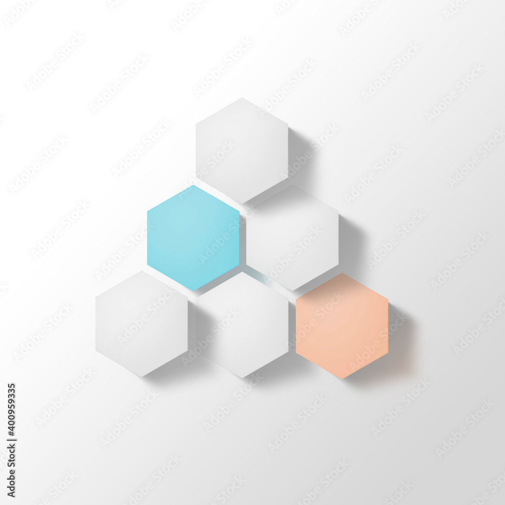 Obraz premium abstract background with hexagons pattern
