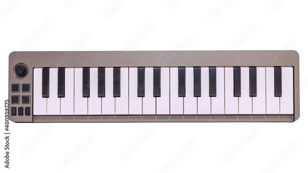 Piano keyboards, isolated on white background Piano keyboards, isolated on white background