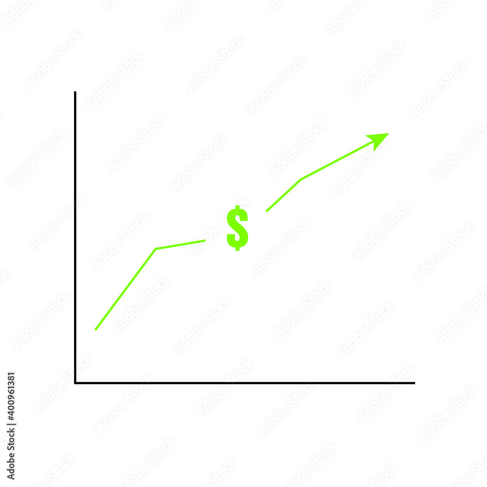 Abstract financial chart with arrow Abstract financial chart with arrow