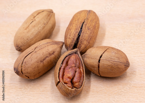 Pecan nuts, close up