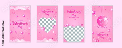 Valentine's Day Insta Stories Vector Template